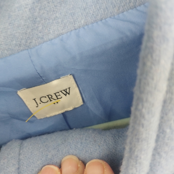 J Crew Wool Blend Button-neck city coat Size 6 Blue - Picture 7 of 10